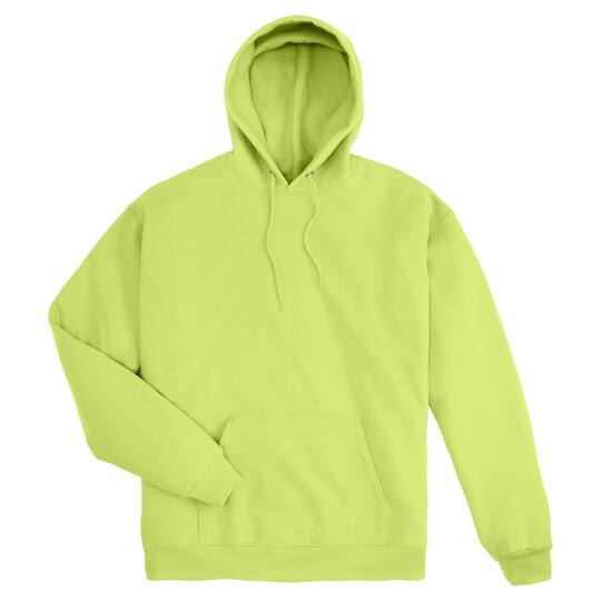 Hanes EcoSmart Men's Fleece Hoodie (Big & Tall Sizes Available) Safety Green XL